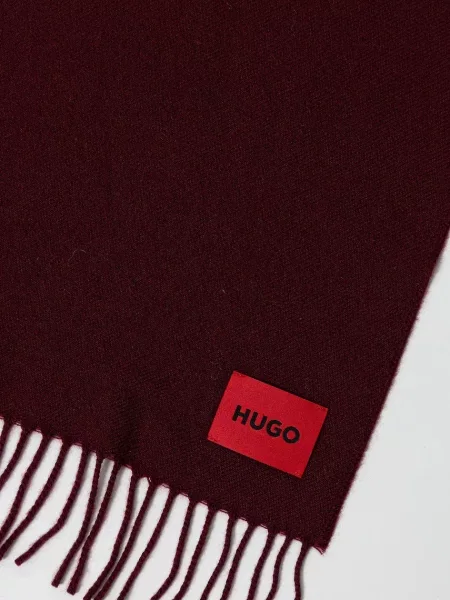 Шерстяной шарф Hugo черный