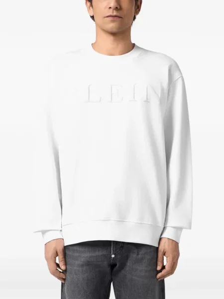 Hanorac Philipp Plein cu broderie alb