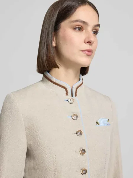 Marynarka o kroju slim fit z Mieszanka lnu i bawełny White Label