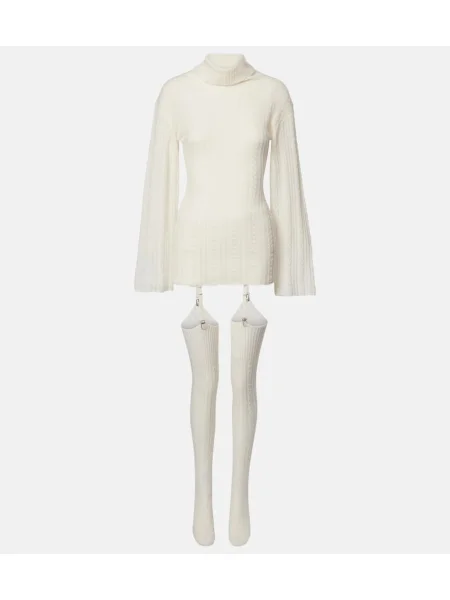 Rochie Aya Muse de lână alb