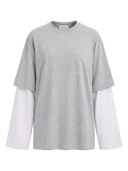 EDITED Tricou Simi gri alb
