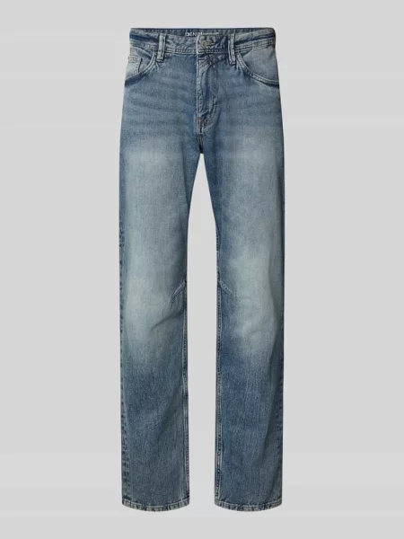 Jeansy o kroju relaxed fit z czystej bawełny Tom Tailor Denim niebieskie