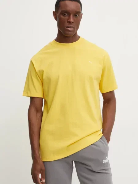 Puma t-shirt MMQ gładki żółty