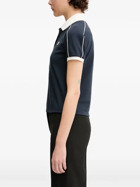 Pantaloni Adidas tricotate cu autograf alergare albastru