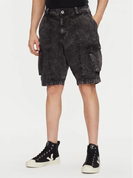 Blugi Alpha Industries scurte din canvas gri