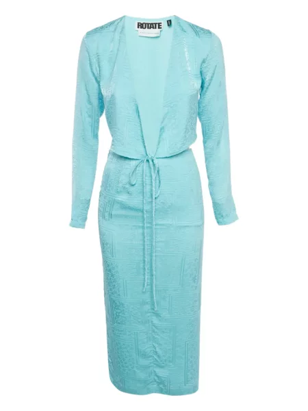 Spódnica Rotate Birger Christensen żakardowa kopertowa niebieska