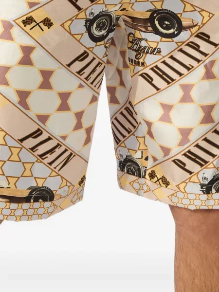Pantaloni scurți Philipp Plein de mătase cu imagine