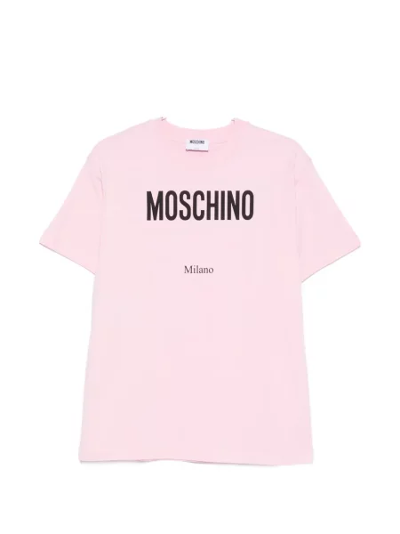 Tricou Moschino cu autograf roz