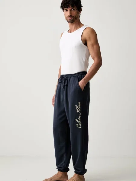 Calvin Klein Underwear pyžamové nohavice pánske s bavlnou modrá