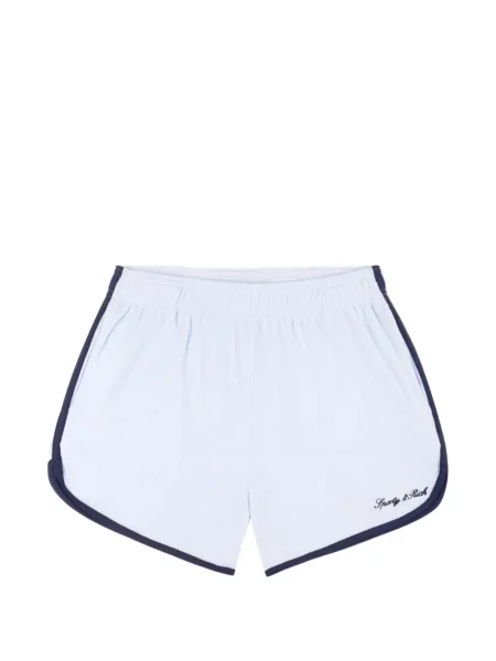 Pantaloni scurți Sporty & Rich cu broderie albastru