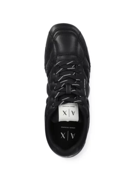 Matlasat sneakerși Armani Exchange cu imagine negru