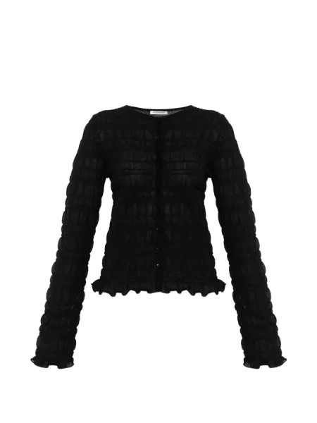 Cardigan By Malene Birger cu volane negru