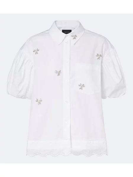 Cămașă Simone Rocha din poplin alb