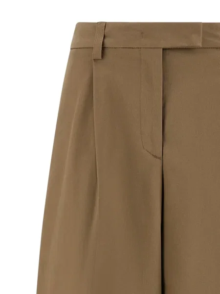 Pantaloni Thelatest plisate maro