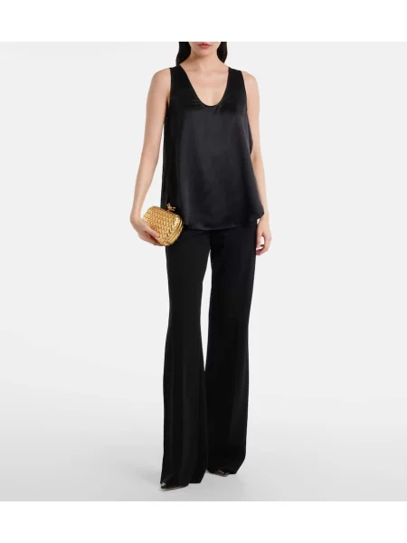 Top Max Mara de mătase negru
