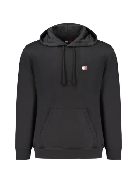 Hanorac cu glugă Tommy Hilfiger cu autograf negru
