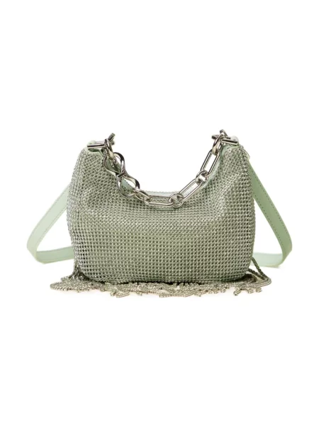 Torebka crossbody Twinset z frędzli zielona