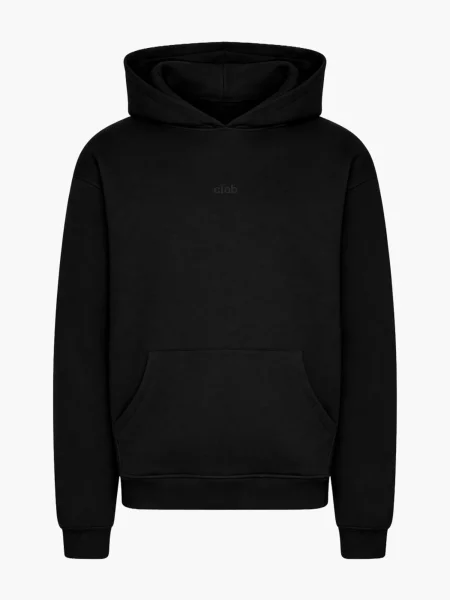 Cfab Sweater majica Menswear Relaxed Fit Classic Hoodie' crna
