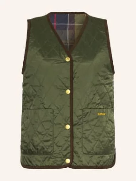 Barbour Kamizelka Pikowana Icons Liner Dwustronna gruen czerwona