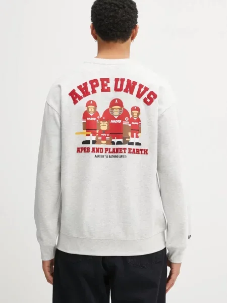 Μπλούζα AAPE Aaper Crew Neck γκρι
