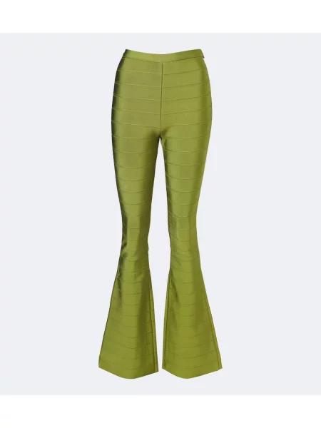 Pantaloni Retrofete evazate verde