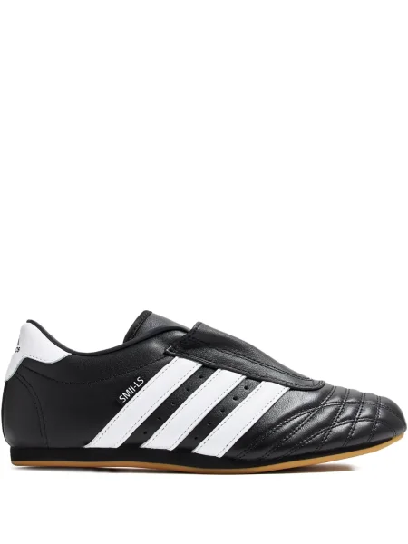 Tricou polo Adidas cu dungi alergare cu autograf negru