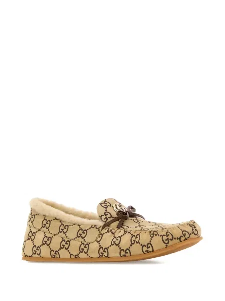 Pantofi loafer Gucci cu funde din piele