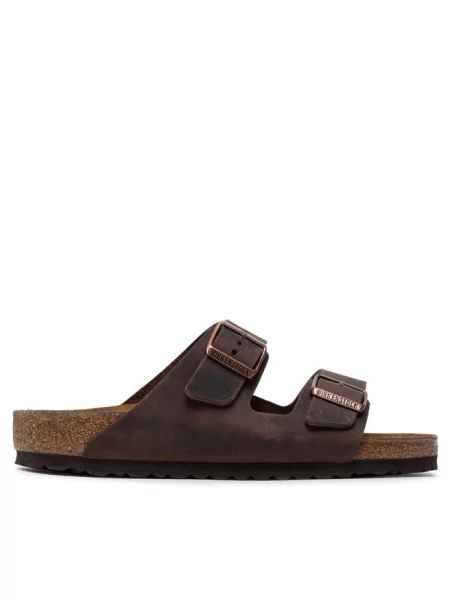 Klapki Birkenstock brązowe