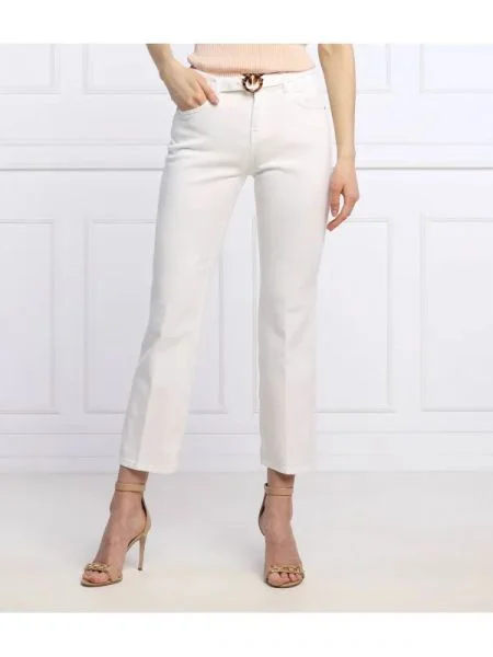 Pinko Blugi BRENDA | flare fit alb