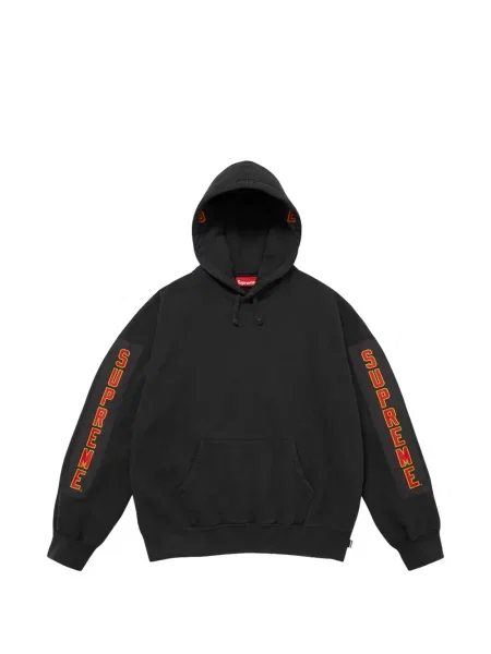 Hanorac cu glugă Supreme cu autograf negru