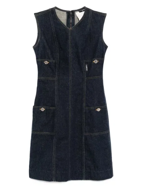 Oblekové šaty bez rukávů Chanel Pre-owned bez rukávů modré