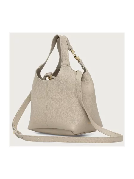 Coccinelle torebka crossbody skórzana beżowa