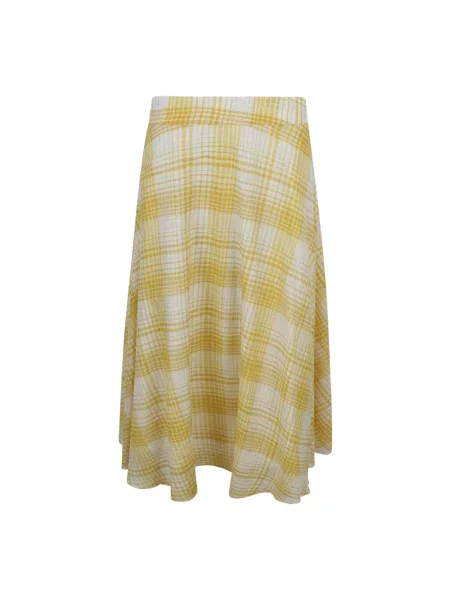 Spódnica midi Mii do kolan żółta