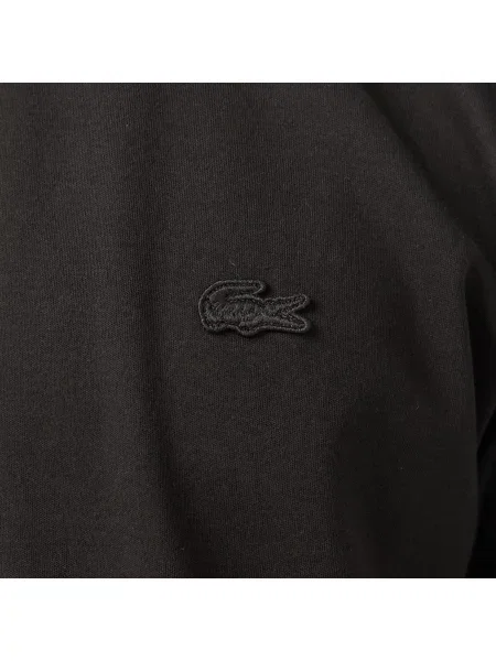 Lacoste T-Shirt Z Okrągłym Dekoltem Oversize czarny