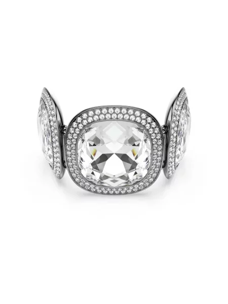 Swarovski bransoletka metalowa z kryształem Swarovski UNA szara