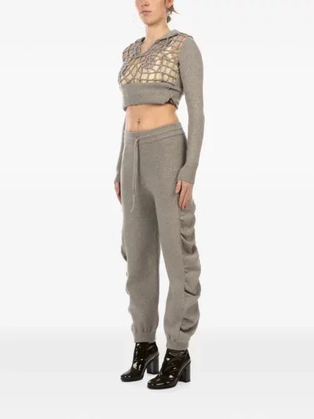 Pantaloni Isa Boulder cu volane alergare gri
