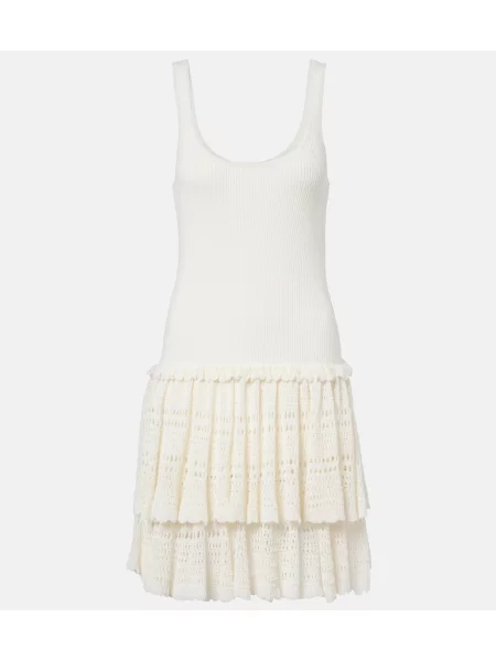 Rochie tricotată Polo Ralph Lauren tricotate alb
