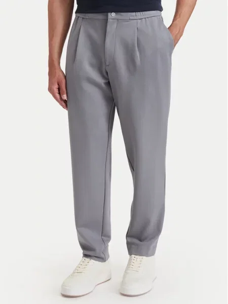 Calvin Klein Spodnie materiałowe Tapered Fit szary