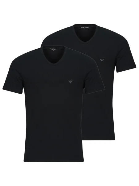 Kerek nyakú póló Emporio Armani fekete