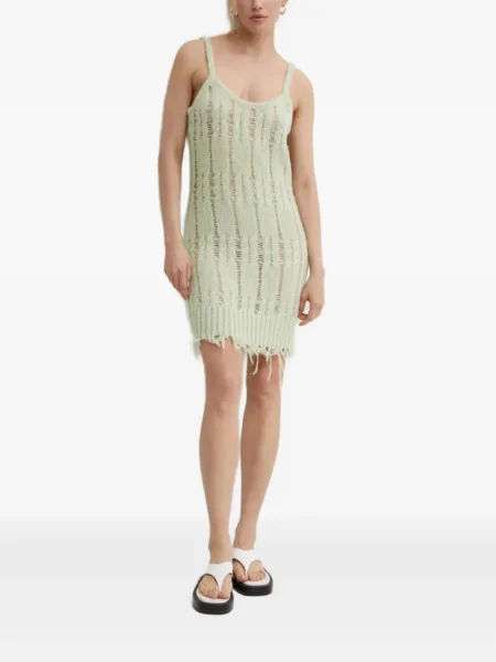 Rochie Résumé ajurata de costum verde