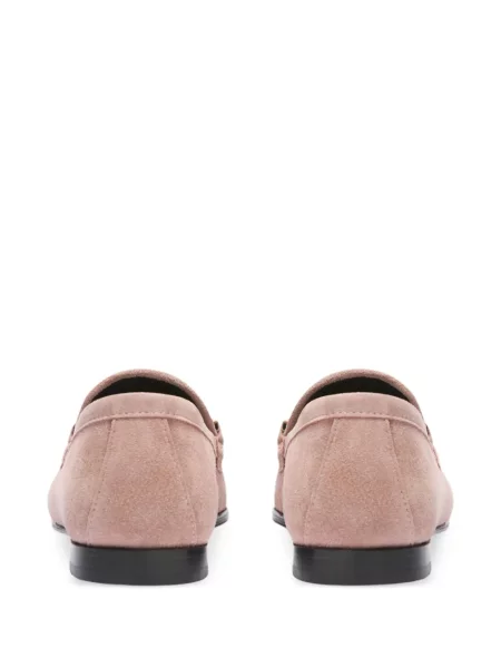 Pantofi loafer Furla din piele de căprioară roz