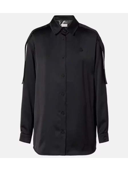 Satenska srajca Moncler Genius črna