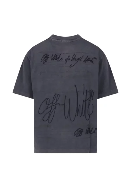 Tricou Off-white cu broderie alb