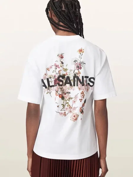 AllSaints Tricou Valen Etta' alb