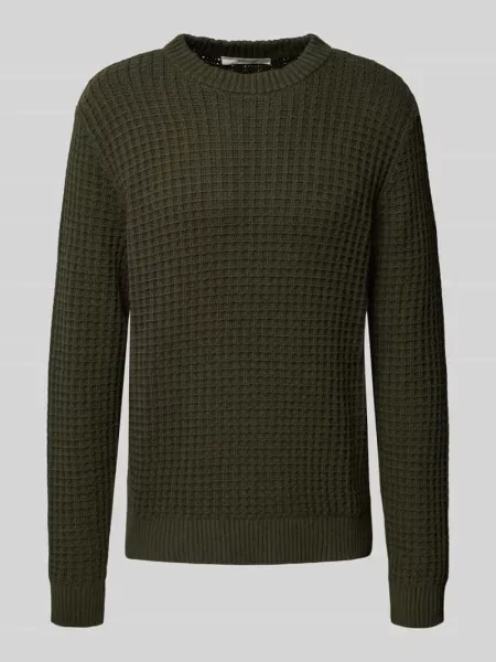 Sweter z dzianiny o kroju regular fit z czystej bawełny ekologicznej model ‘TOM’ Selected Homme