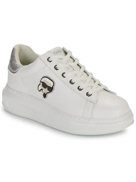 Sportcipők KARL LAGERFELD White Lthr w/Silver fehér