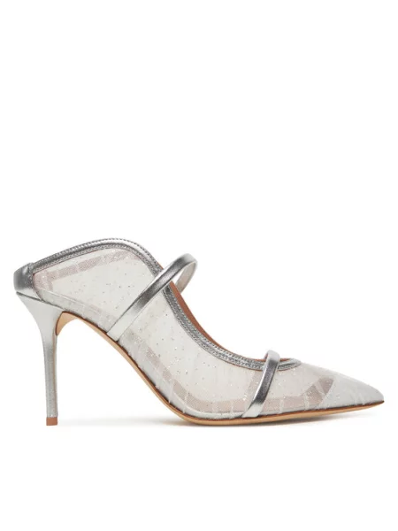 Туфли Malone Souliers на шпильке серебряные