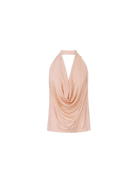 Top Elisabetta Franchi z dżerseju różowy