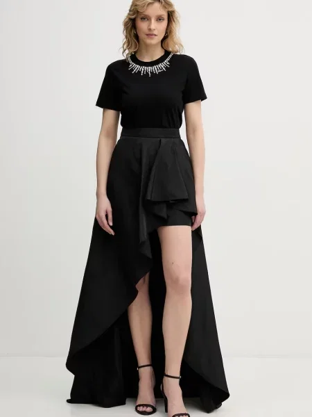 Karl Lagerfeld fustă asimetrică negru