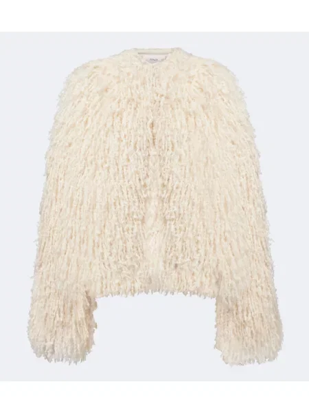 Geacă Fendi de lână alb